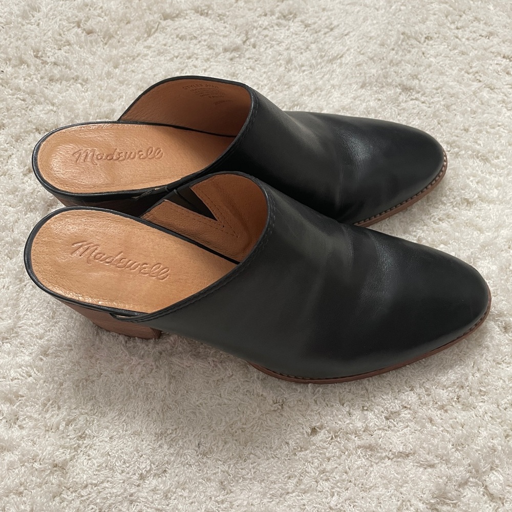 Madewell Harper Stacked Heel Mules - Picture 4 of 9